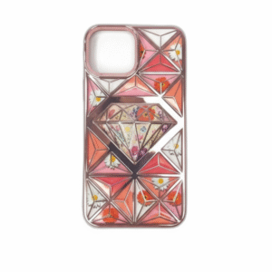 3D flower Diamond cut Iphone 14 Pro Pink