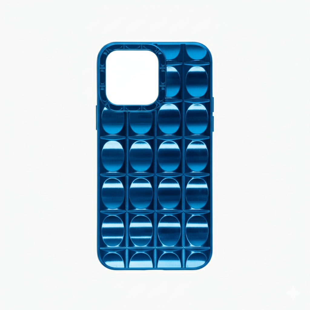 3D Spark fingerprint cut Iphone 15 Pro Max Blue