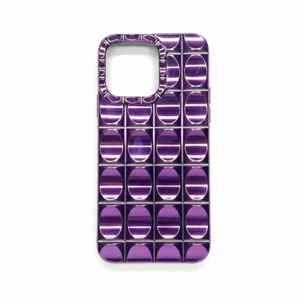 3D Spark fingerprint cut Iphone 15 Pro Max Purple
